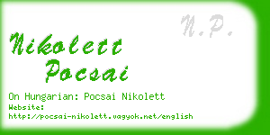 nikolett pocsai business card